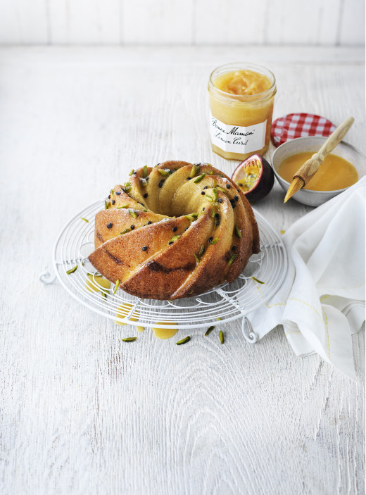 Lemon and Passionfruit Drizzle Cake