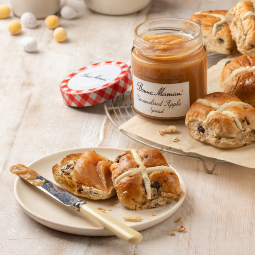 Apple Glazed Hot Cross Buns