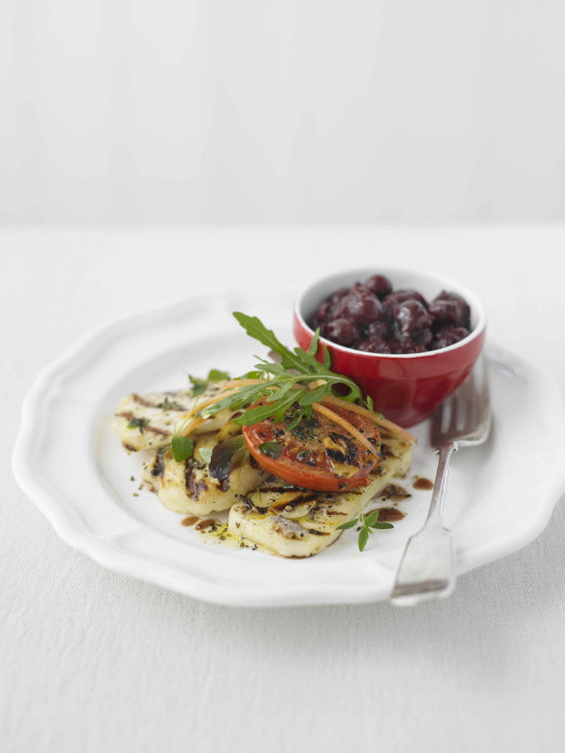 Griddled Halloumi and Tomato Salad