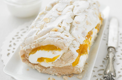 Apricot Meringue Roulade