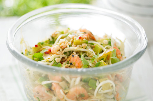 Avocado, Prawn and Cabbage Salad