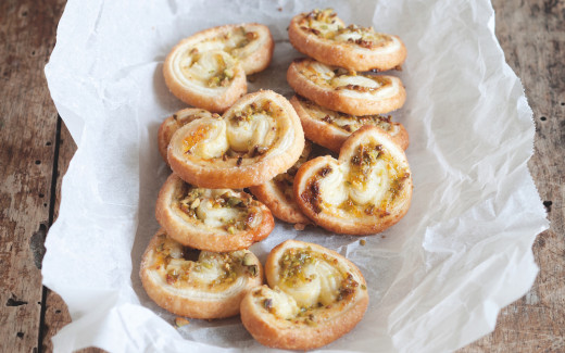 Apricot Conserve and Pistachio Palmiers