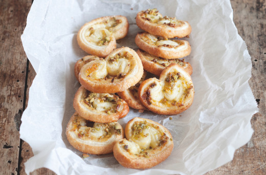 Apricot Conserve and Pistachio Palmiers