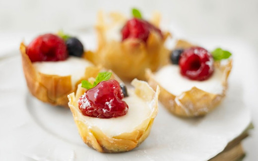 White Chocolate and Raspberry Tartlets