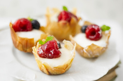 White Chocolate and Raspberry Tartlets