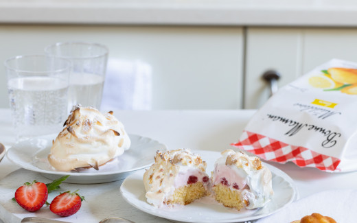 Mini Lemon & Strawberry Baked Alaska