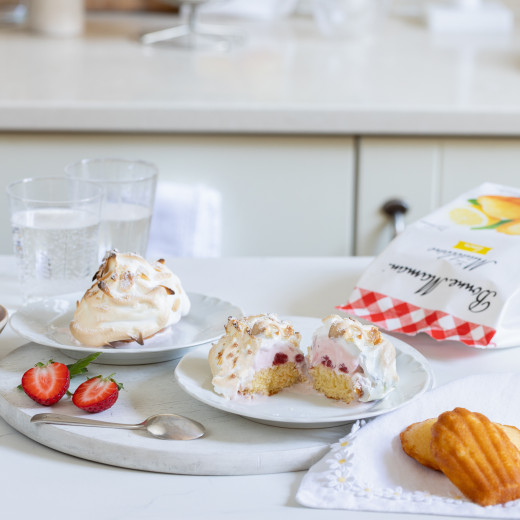 Mini Lemon & Strawberry Baked Alaska