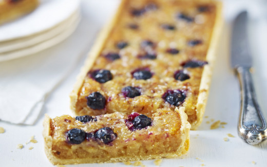 Blueberry, Lemon and Coconut Tart