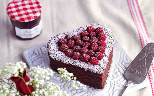 Le Gâteau coeur au chocolat