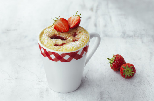 Strawberry Blondie - Microwave Mug Cake