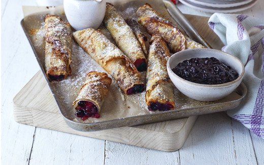 Crispy Apple and Wild Blueberry Crêpes