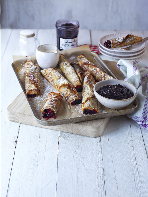 Crispy Apple and Wild Blueberry Crêpes