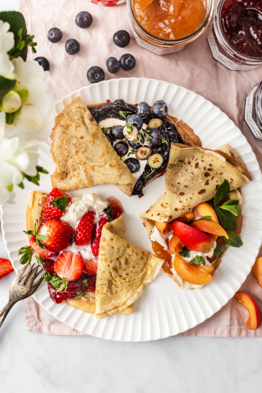 Orange Zest & Ricotta Cream Crêpes