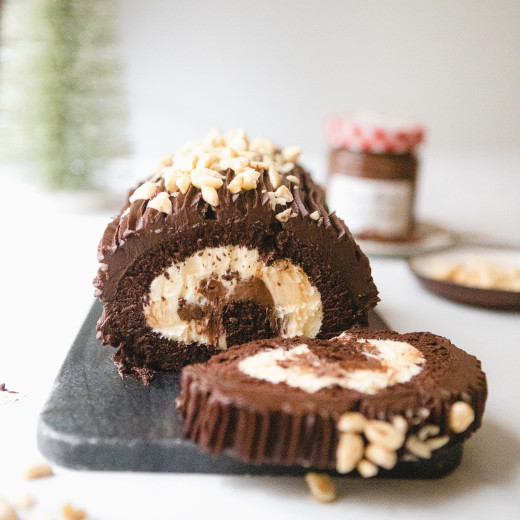 Chocolate Hazelnut Yule Log