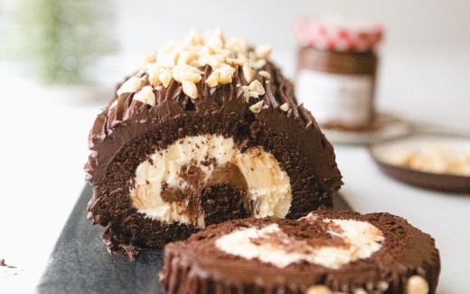 Chocolate Hazelnut Yule Log