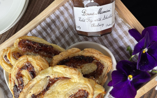Cheese and Onion Chutney Palmiers