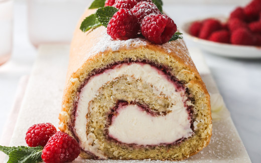 Raspberry Swiss Roll