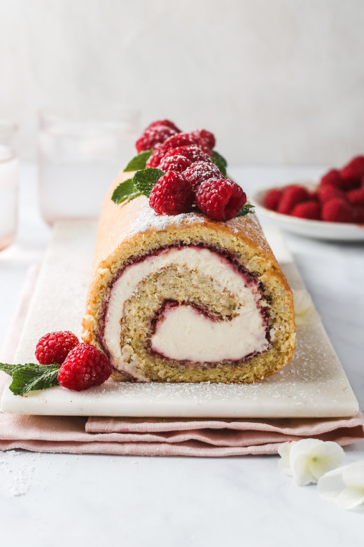 Raspberry Swiss Roll